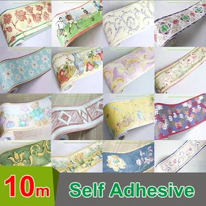 Самоклеящаяся плинтус beibehang 10 м, водонепроницаемая Талия для ванной, настенные стикеры в деревенском стиле, винтажные обои, границы