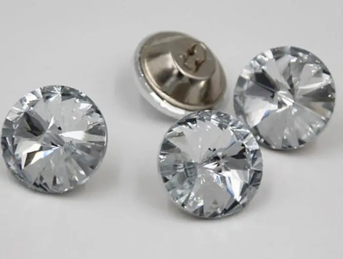 

Wholesales 30mm 200pcs/lot satellite stone Crystal Buttons Sofa Bed Clear Upholstery Headboard Buttons Soft bag buckles