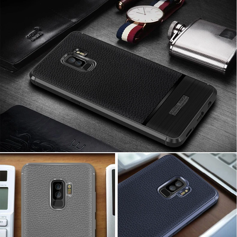 Шикарный кожаный чехол с узором эффектом потертости для samsung Galaxy S8 S9 плюс A3 A5 A7 2018