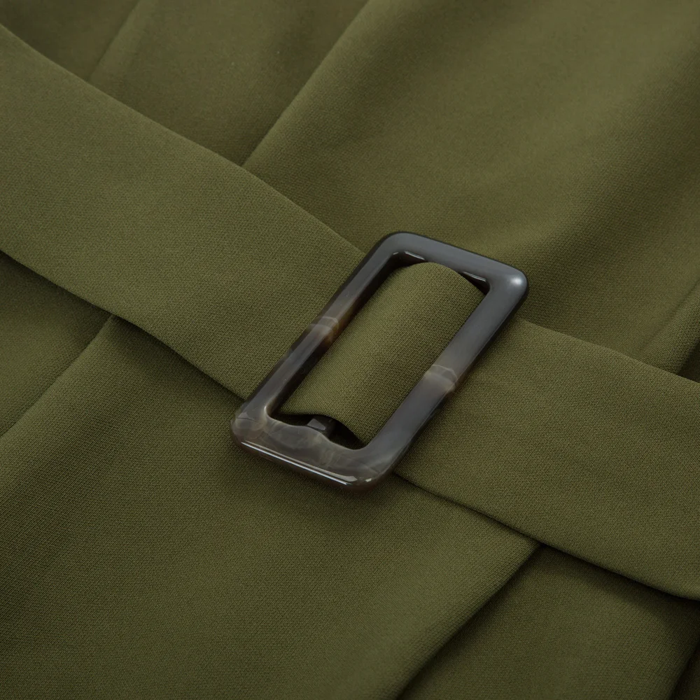 Женское облегающее платье карандаш GK без рукавов с поясом и разрезом