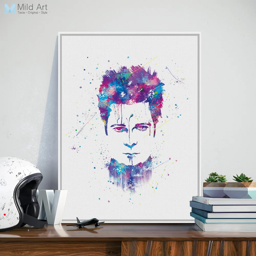 Оригинальный постер черно белого поп фильма с акварельным изображением