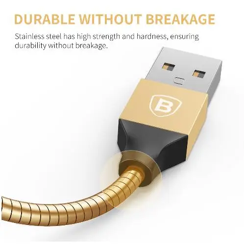 3d full metal usb кабель для iphone baseus lightning данных заряжателя sync 7 6 se 5S ipad air mini | Мобильные
