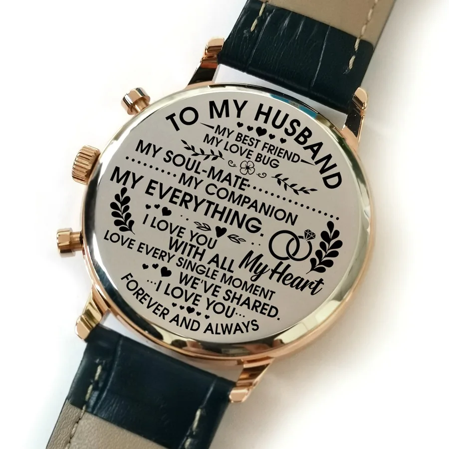 K4428 K4400-4 с гравировкой для моего мужчины часы Роскошные модные кожаные мужские часы Стальные часы мужские 30 м водонепроницаемые деловые часы для отдыха подарок - Цвет: K4428