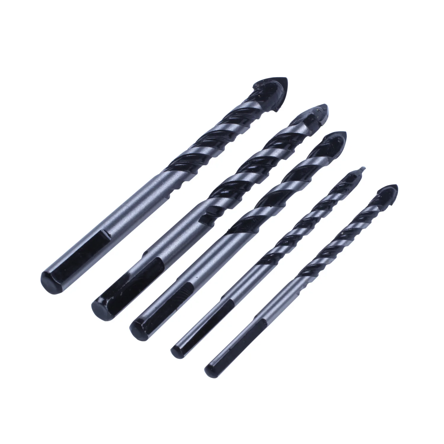 

New 5 Pcs Multi-Material Drill Bit Set for Tile,Concrete, Brick, Glass, Plastic and Wood Tungsten Carbide Brick Wall