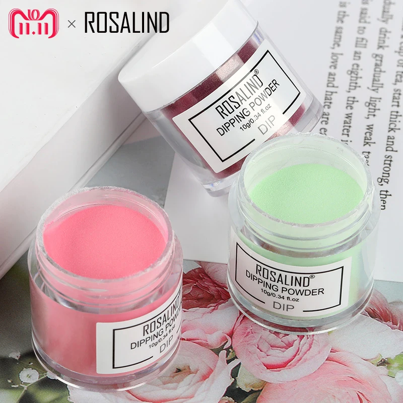 

Пудра для маникюра ROSALIND, градиентные натуральные цвета, французский пигмент без лампы, голографический блеск
