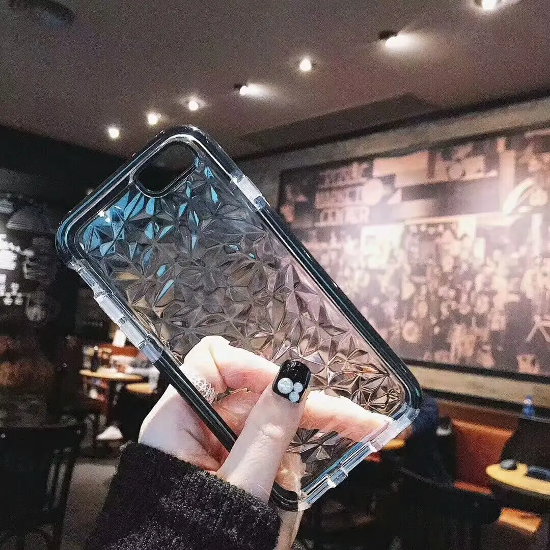 Для IPhone X XS MAX XR 3D два Цвета Алмазный чехол для телефона 7 8 6 6s плюс S8 S9 светлые