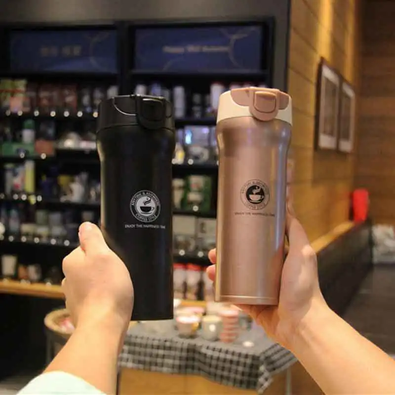 Hot Quality Double Wall Stainless Steel Vacuum Flasks 350ml 500ml Car Thermo Cup Coffee Tea Travel Mug Thermol Bottle Thermocup | Дом и сад