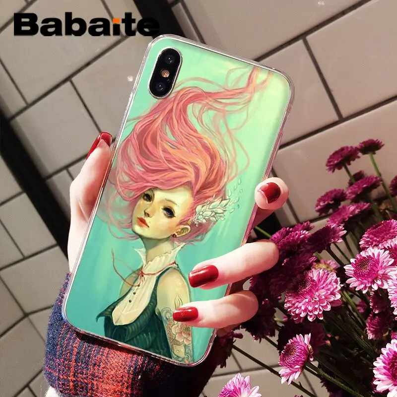 Мягкий силиконовый прозрачный чехол Babaite Girly Pastel Witch GOTH для Apple iPhone 8 7 6 6S Plus X XS MAX 5 5S