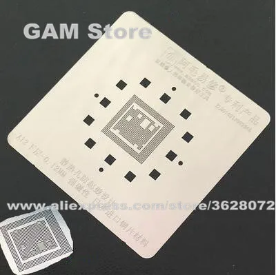 

A12 CPU BGA Stencil For iPhone XS/XS MAX Bottom Layer IC Reballing Pins Tin Plant Net Solder Heating Template 0.12mm Thickness