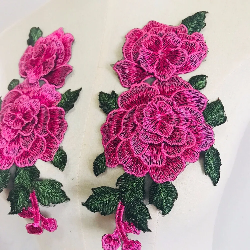 23*13 5 см 2 шт./компл. красные розы вышитые нашивки цветы наклейки для одежды Parches Para