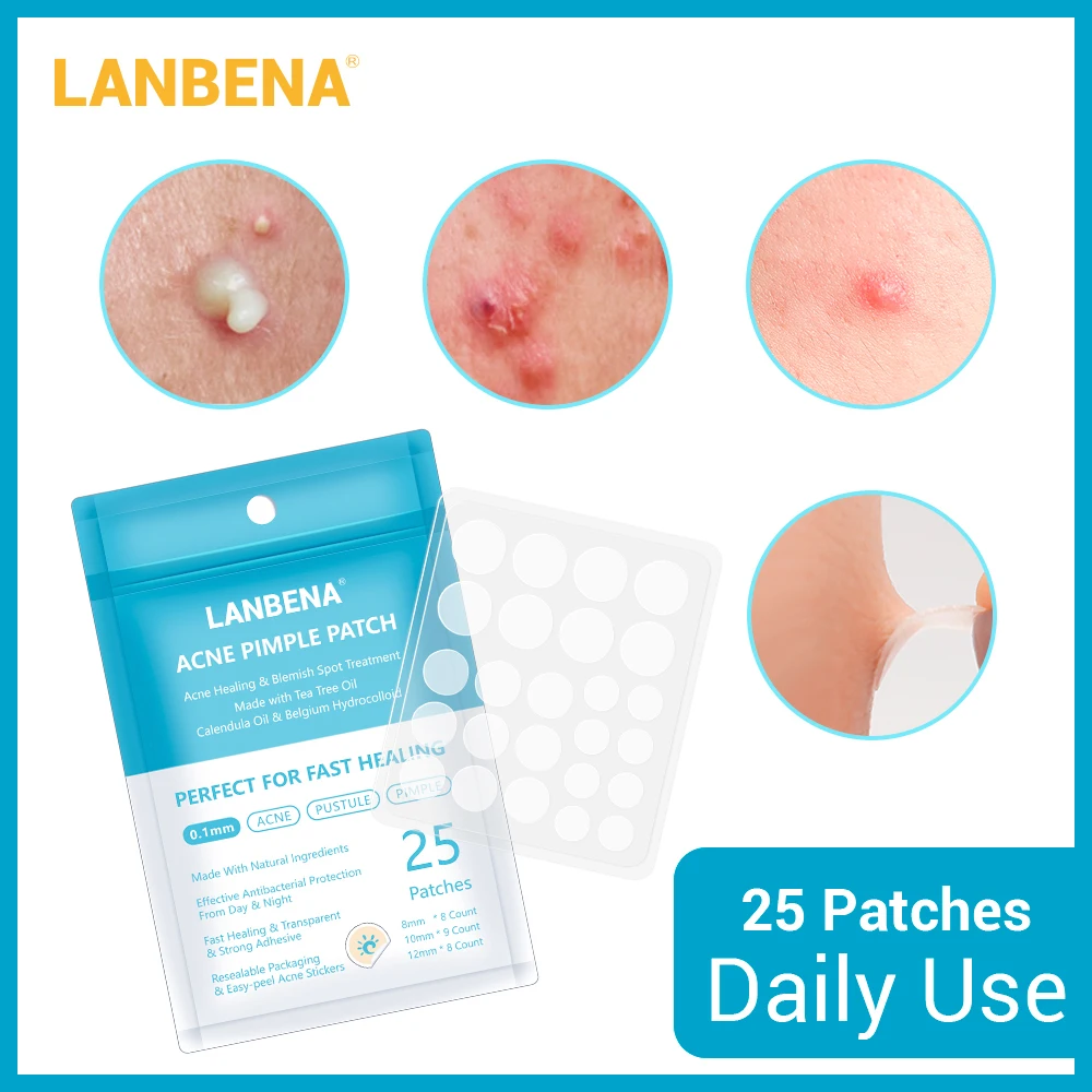 LANBENA акне прыщи патч 25 шт ежедневное использование невидимые наклейки Удаление