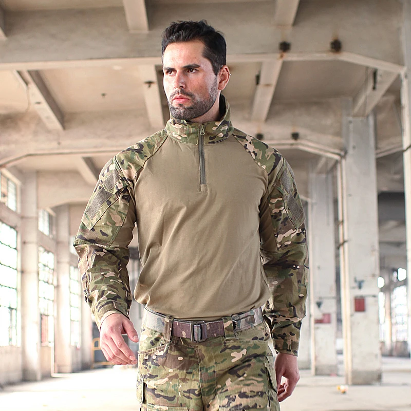 Новинка рубашка Trueguard Multicam TDU Rapid Assault CP 1/4 на молнии боевая униформа Мультикам для