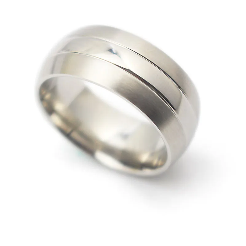Мужские обручальные кольца серебряного цвета ювелирные изделия из нержавеющей