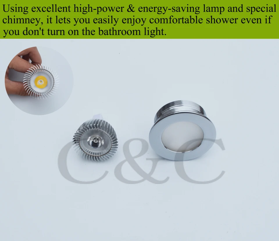 Насадка для душа в ванную комнату с переменным током 6 светодиодов желтые