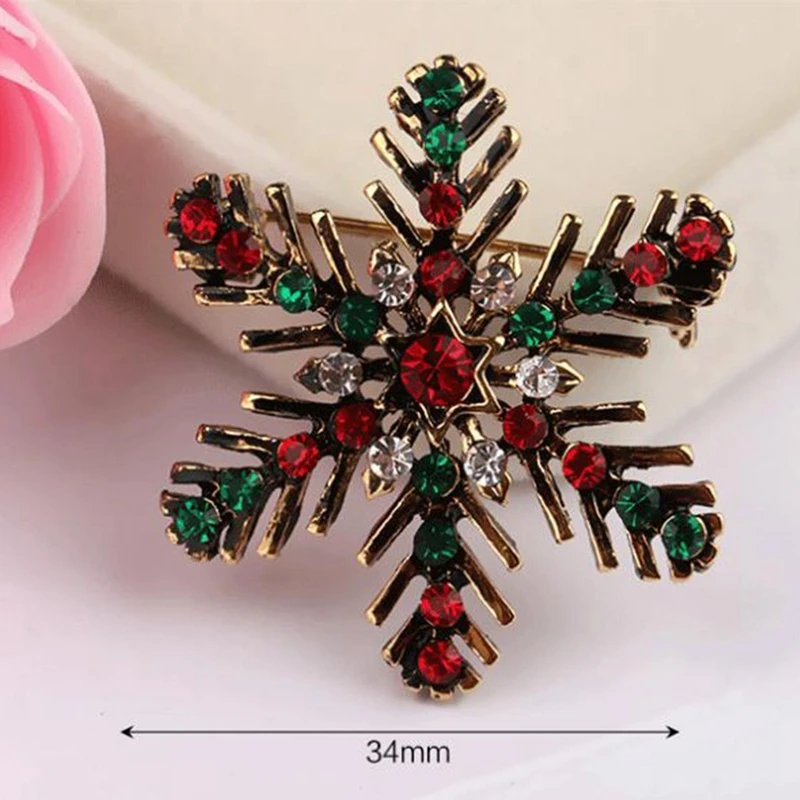 1X Elegant Snowflake Brooch Christmas Wedding Bridal Pin Rhinestone Crystal Pins Corsage Bouquet Decor | Украшения и аксессуары
