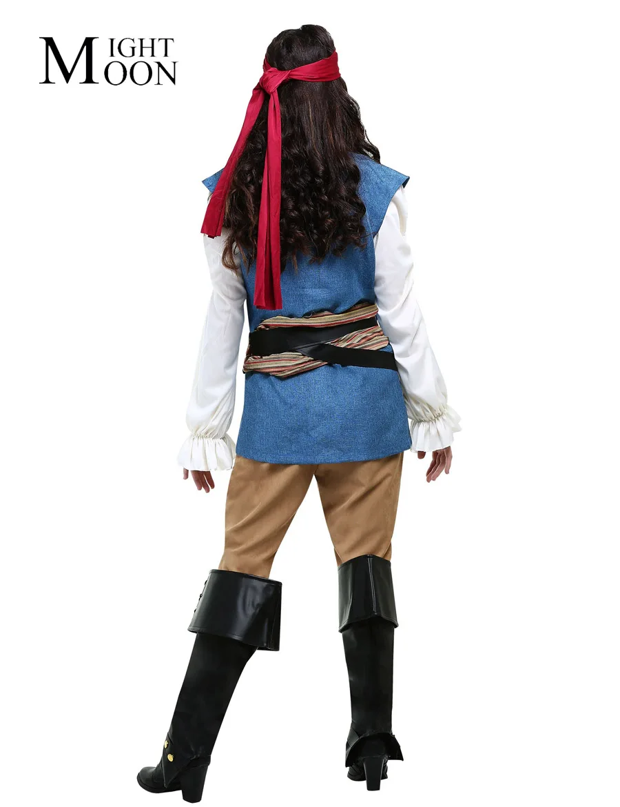 MOONIGHT Halloween Woman Caribbean Pirate Costume Pirates Dress Fancy Cosplay Clothing for Women Party | Тематическая одежда и