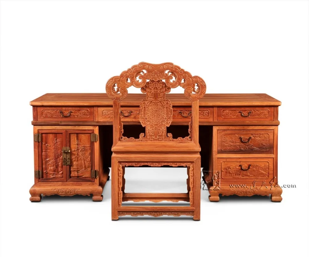 Китайский стиль классическая мебель палисандр офисные столы набор гостиной
