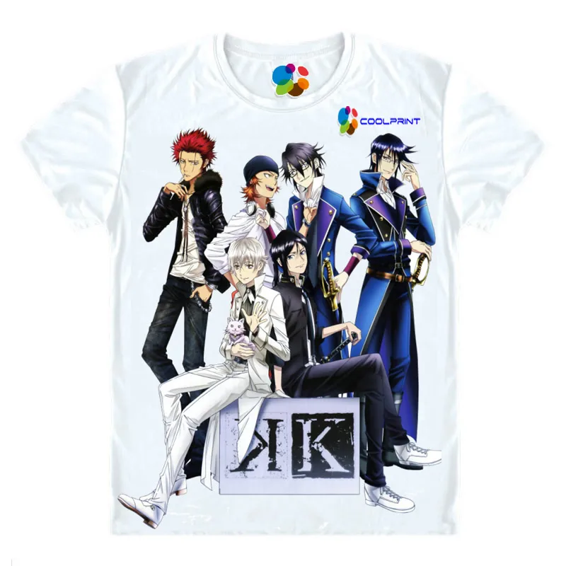 Аниме рубашка Coolprint K Project футболки в разных стилях с коротким рукавом рубашки
