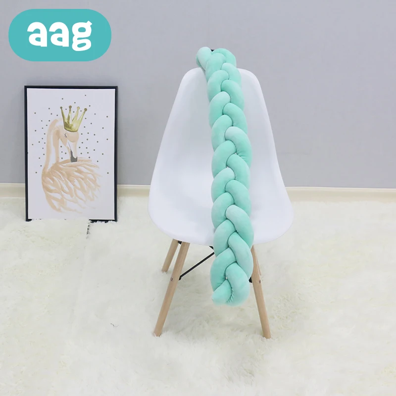 AAG 3M/4M для новорожденного ребенка кровать бампер плетение плюшевый узел детская
