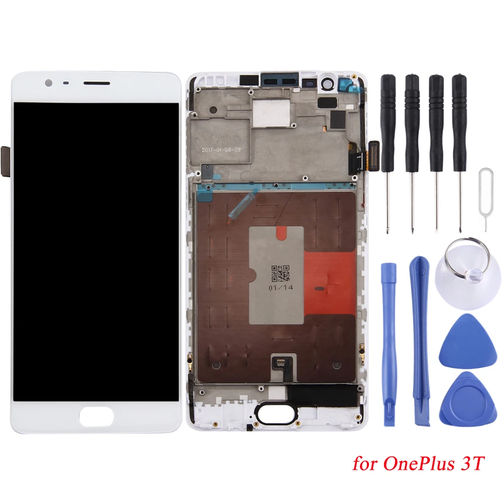 Для OnePlus 3t 5 ЖК экран дигитайзер полная сборка с рамкой для X E1003 мобильного