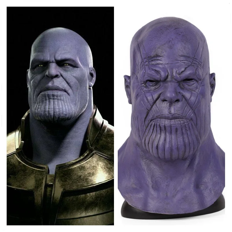 Делюкс танос косплей маска шлем на всю голову Бесконечность рукавица Marvel