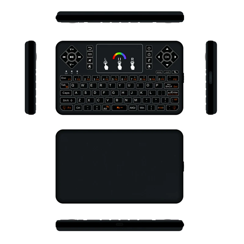 Радужная клавиатура Raspberry Pi Q9 с подсветкой без привода | Компьютеры и офис