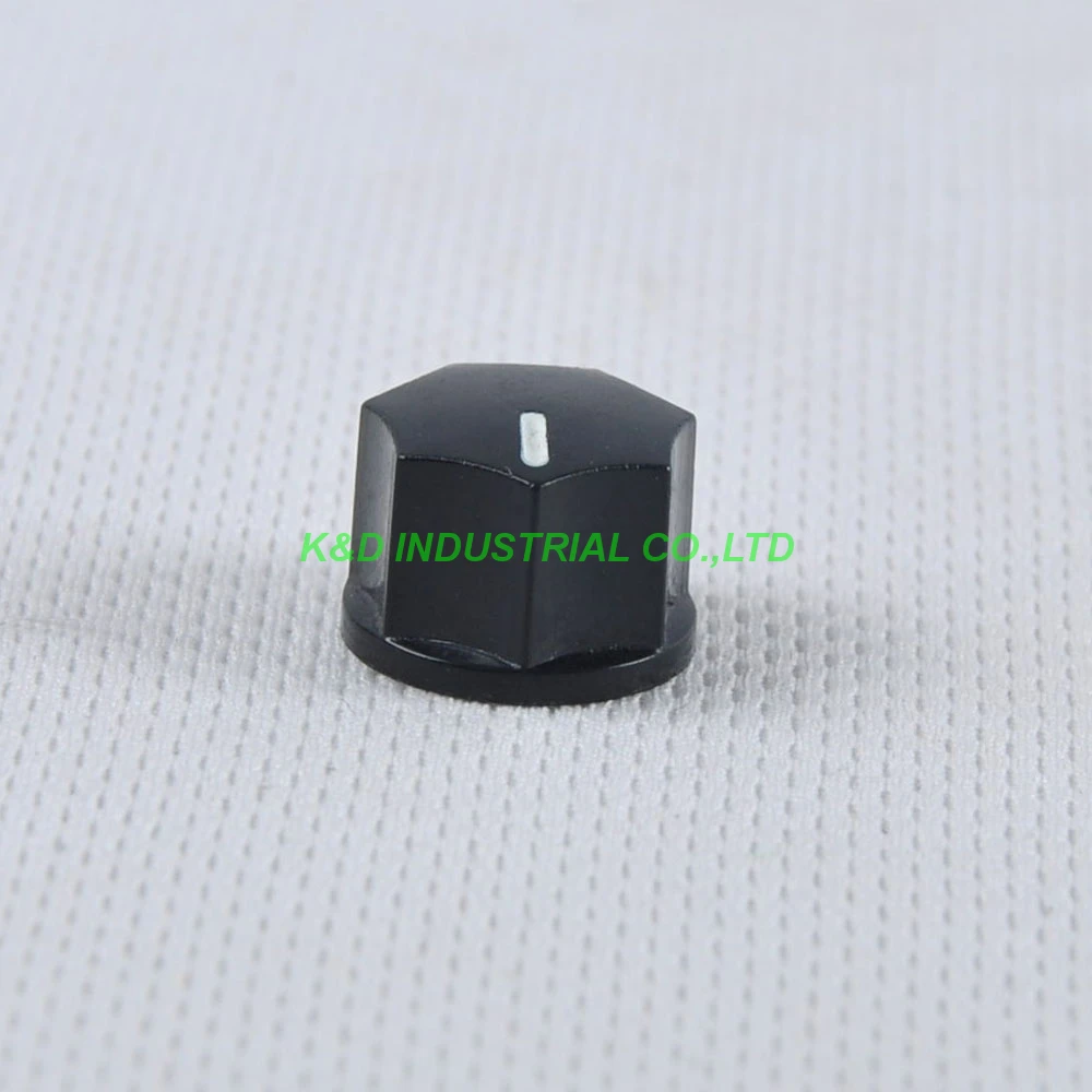 

10pcs Black Rotary Control Plastic Potentiometer Knob Guitar Knurled Shaft Hole