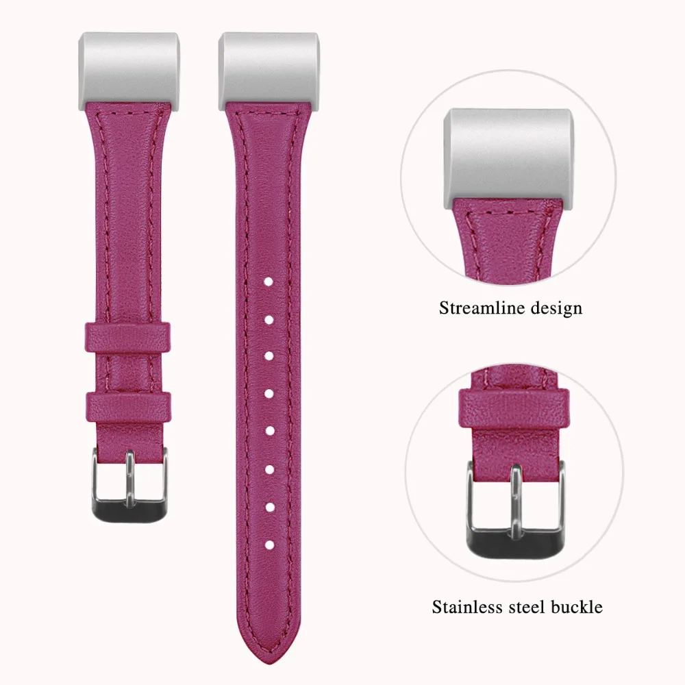Полосы для браслета FitBit Charge 2 кожи Роза Золотые ремешки для FitBit Charge 2 кожаный браслет с ремешком ремешок для часов кожаный ремешок