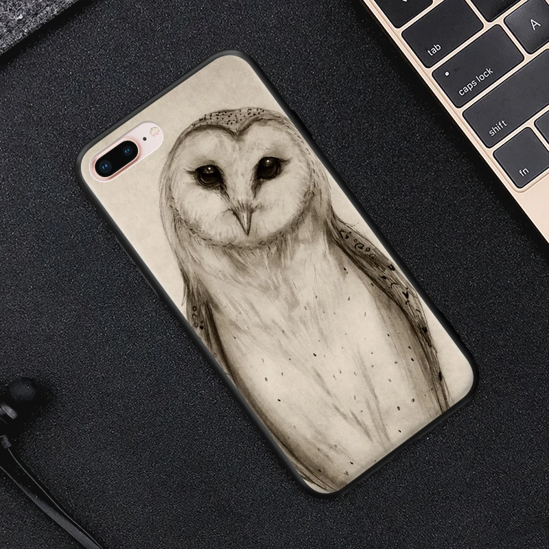 Сова Птица Животное тема шаблон для iPhone 5 5S SE 6 6S 7 8 Plus X XR XS Max жесткий чехол для телефона