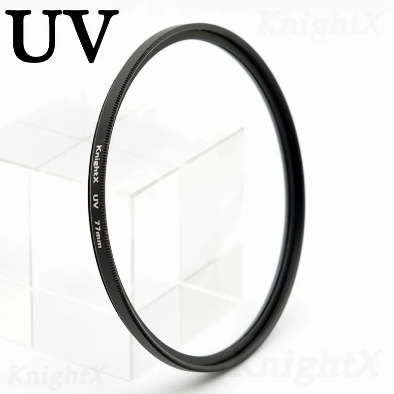 KnightX 24 цветной фильтр UV ND Star для nikon canon 49 мм 52 мм 55 мм 58 мм 62 мм 67 мм 72 мм 77 мм canon go pro d5300 600d d3200 d5100 - Цвет: UV filter