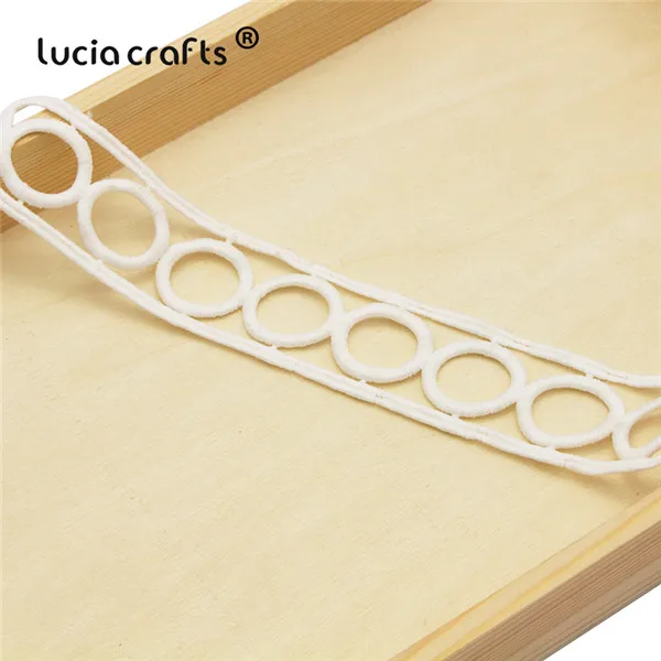 Style4 35mm Lucia crafts 3 ярдов/партия белый круговой кружевной отделкой лента для самостоятельного пошива одежды Свадебная вечеринка Декор аксессуары материалы N0405 - Цвет: Style4 35mm