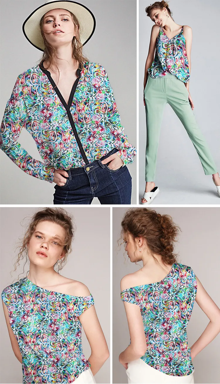 

Digital inkjet color stretch silk satin fabric summer silk fabric for dress soft shirt natural silk fabric wholesale silk cloth