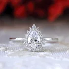 Кольцо с муассанитом, белое золото 14 к, 2,2 карата, 10x7 мм