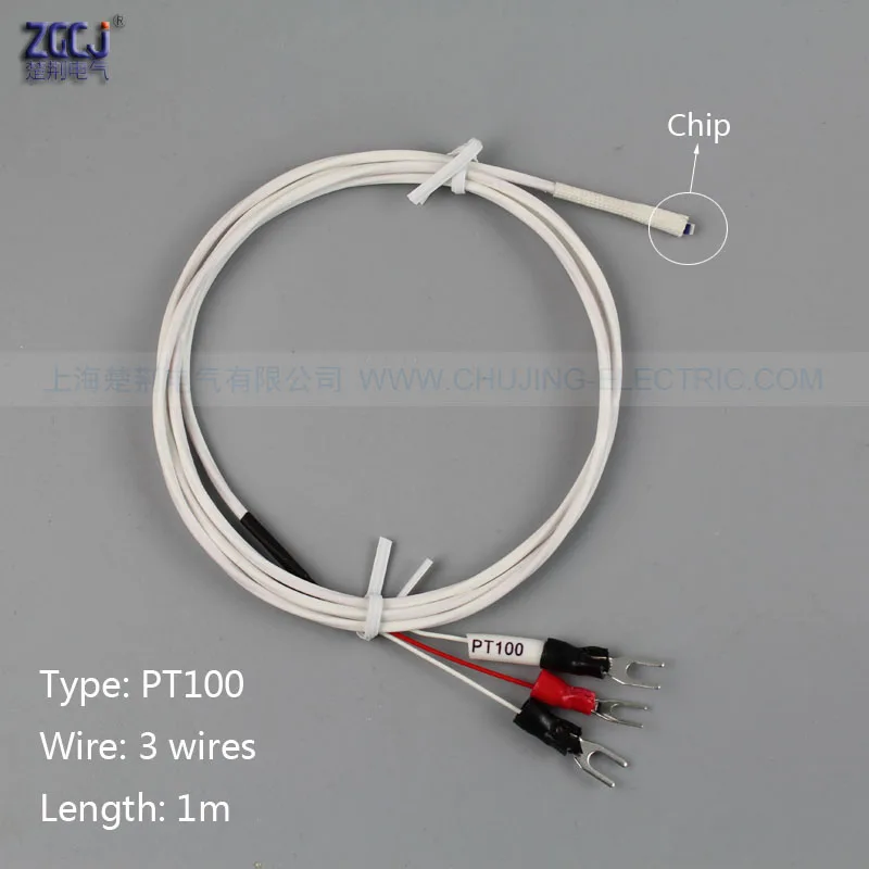

-50 ~ 300 градусов терминальный датчик PT100 Термическое сопротивление 2 м тетрафтор экранированный провод PT100 Температурный датчик с терминалом