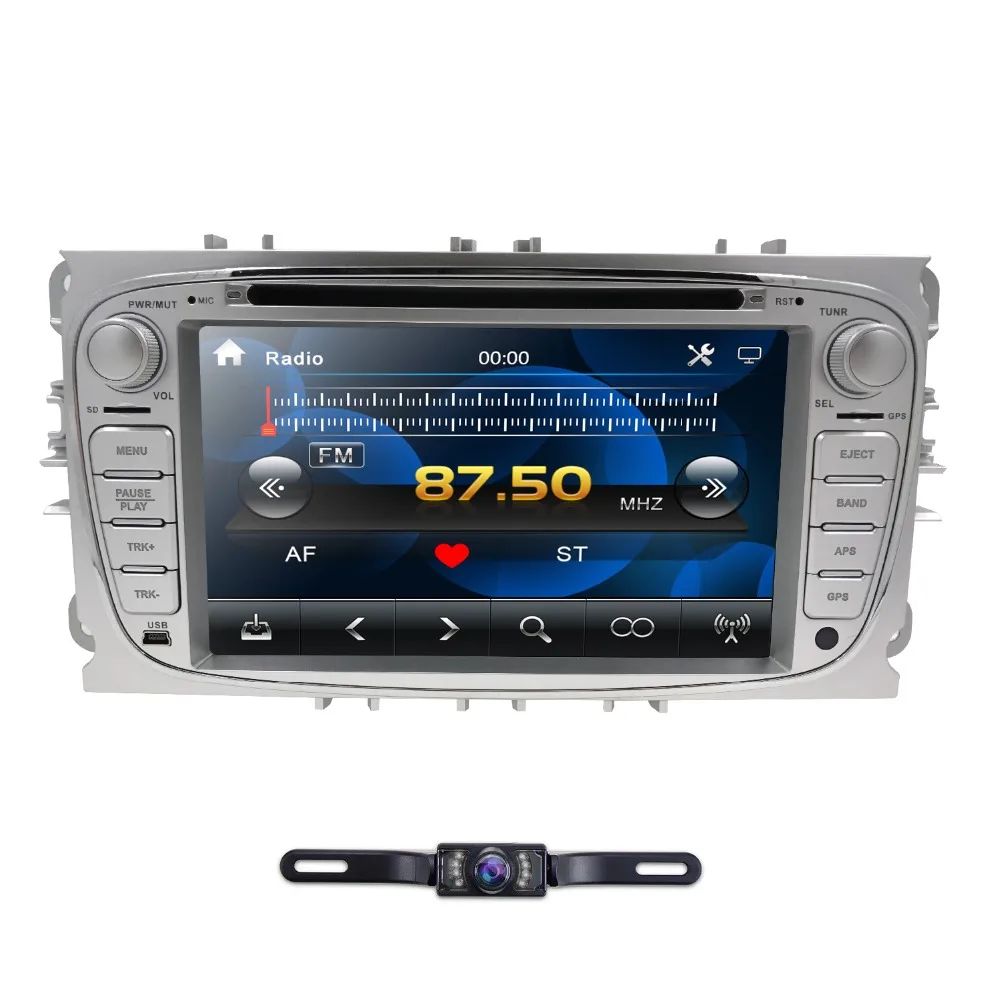 Hizpo 2Din 7 дюймов Автомобильный DVD для FORD FOCUS 2 MONDEO S MAX 2008 2012 с радио gps RDS BT 1080P форд