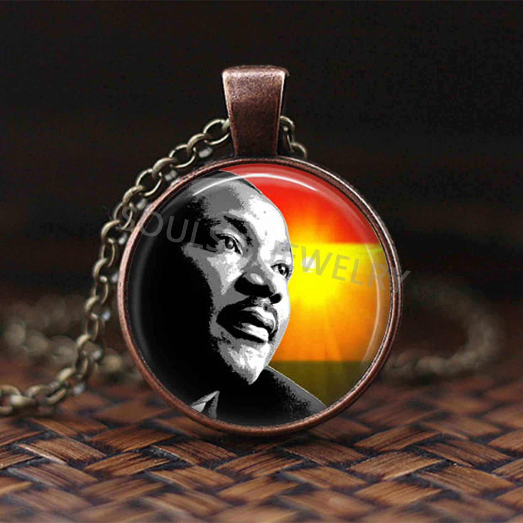 Новая мода Che Guevara Martin Luther King Malcolm X стеклянный кабошон кулон ожерелье для мужчин и женщин ювелирные изделия подарок