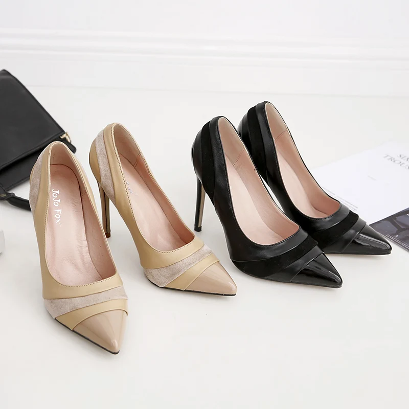 Интеллектуальная элегантность острый носок легкие каблуки весна 2019 новая обувь