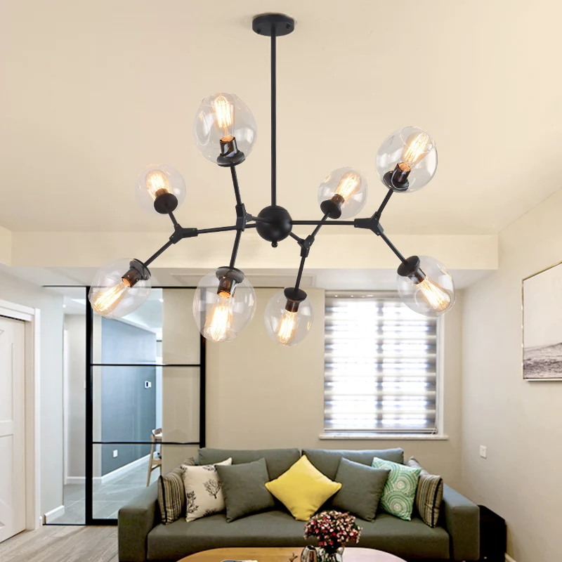 Modern Glass Ball Pendant Lights Lampshade Lamp Kitchen Hanging Light Fixture Lustre de Led Ceiling luminaire | Лампы и освещение