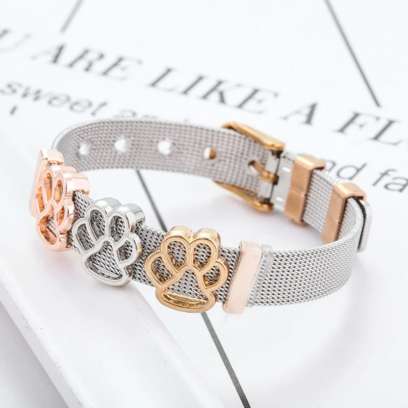 BAOPON кристалл милый коготь собаки горка Шарм Хранитель браслеты серебро тонкая