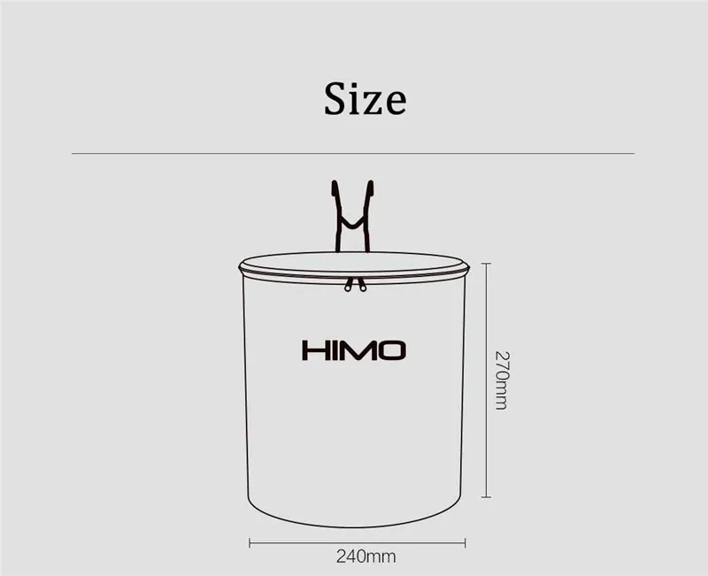 MI HIMO 12L Водонепроницаемая корзина для хранения, многофункциональная велосипедная сумка, велосипедная корзина, вместительная универсальная корзина для хранения с крышкой