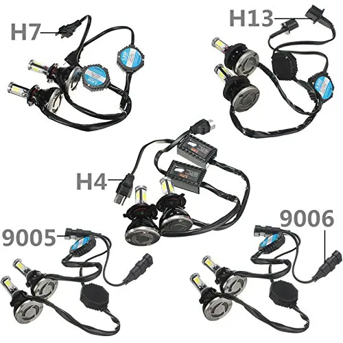 2x80 Вт H4/H7/H13/9006(HB4)/9005(HB3) COB светодиодный Etanche Phare Voiture 8000LM Ampoule Автомобильные фары Lampe