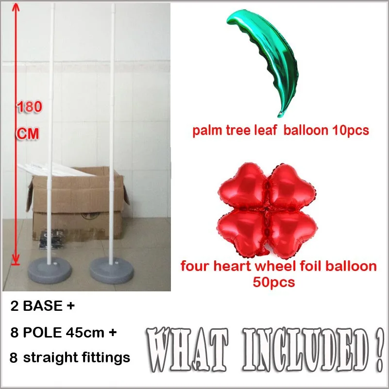 red column Diy пальмовое дерево 180 см вынос руля кокосовый воздушный шар в форме дерева colum Свадебные украшения для вечеринок Массовая база& палочка& баллоны - Цвет: red column