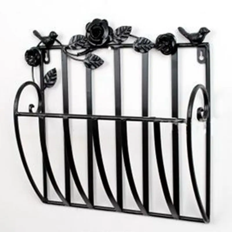 Элегантный черный или белый металлический настенный органайзер для магазинов и