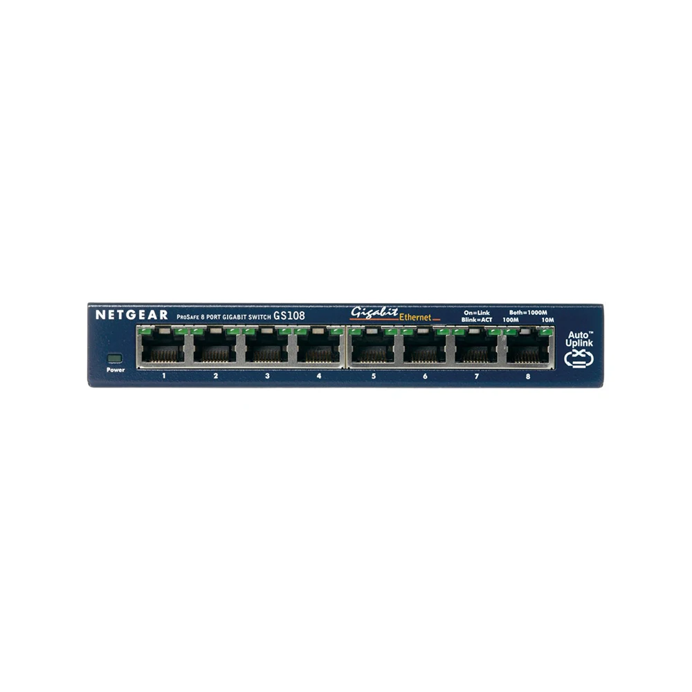 Netgear GS108GE ProSAFE - Switch de red (8 puertos autosensing 10/100/1000 Base-T carcasa metalica Full duplex) | Компьютеры и офис