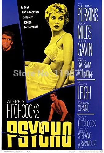 PSYCHO movie плакат художественный принт 20X30 &quotхолст печать бесплатная доставка | Дом