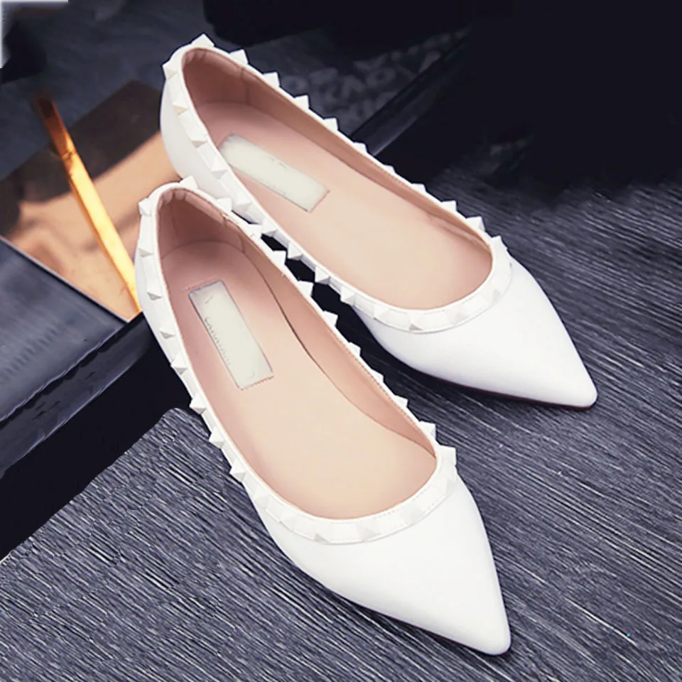 Марка Повседневная Дышащий женская Обувь Упал Лодка Аппликации Офис Твердых Г-Жа