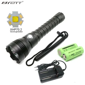 Новый светодиодный фонарик для дайвинга XHP70.2, подводный водонепроницаемый тактический фонарь 4000 люмен 100 м