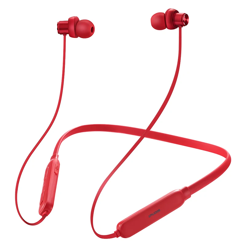 IPUDIS Bluetooth наушники с шейным ремешком 130 мАч беспроводные наушники Магнитная стереогарнитура с микрофоном - Цвет: H8Red