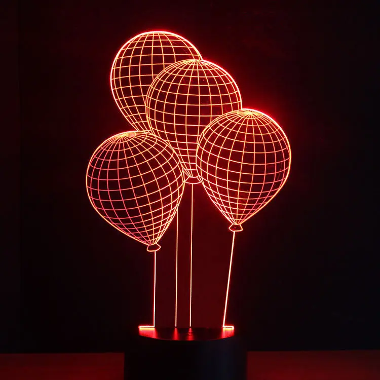 Декоративные светодиодные лампы visual Home Спальня 3D ночь 7 цветов шар переключатель