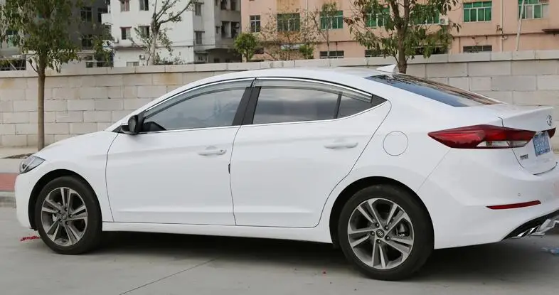 Пластиковый оконный козырек для Hyundai Elantra вентиляционные оттенки защита от